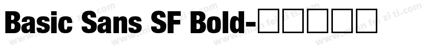 Basic Sans SF Bold字体转换